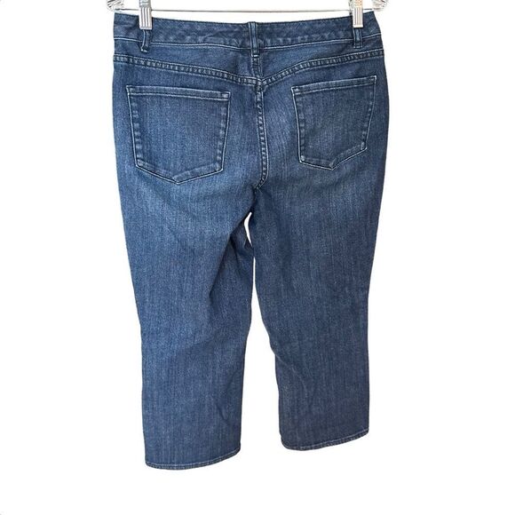 EUC Cold Water Creek Natural Fit Cropped - Capri Jeans Blue - Size 10 - Picture 2 of 9